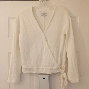 Madewell Texture & Thread long sleeve cream top